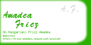 amadea fricz business card